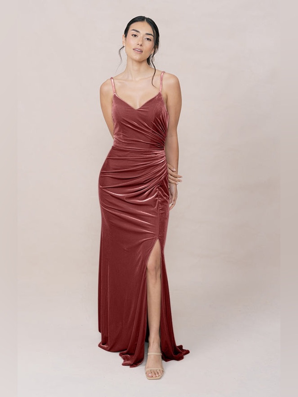 Revelry Rory Velvet Dress in Dusty Rose size 6